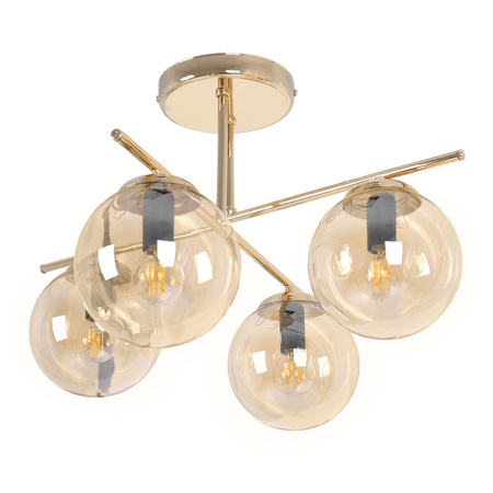 Lampa sufitowa Kaja GRAND K-5413 złoty, bursztynowy