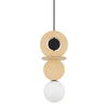 Lampa wisząca Nowodvorski DROPS WOOD A 11173 Naturalne drewno Biały