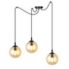 Lampa wisząca GIGI 3 BL MIODOWY Emibig 938/3 czarny/złoty