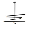 Lampa wisząca TUBO 10 BLACK Aldex 1072M1 czarny