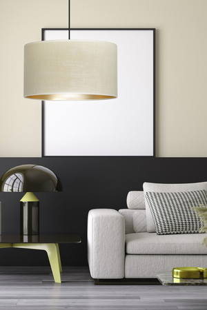 Lampa wisząca HILDE 1 BL WHITE Emibig 1052/1 biały/czarny