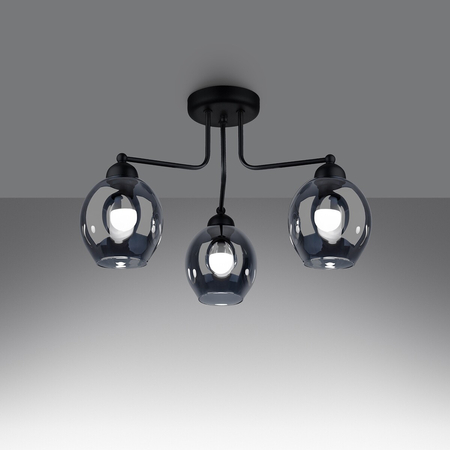 Sollux Lighting Żyrandol FILLAN 3 czarny SL.1144