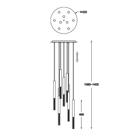 Lampa wisząca Zuma Line P0461-09L-B5F7 One