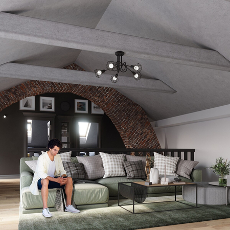 Sollux Lighting Plafon ARTEMIS 2 czarny SL.1106