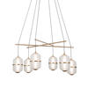 Lampa wisząca Italux Alani PND-34375-6-BK Czarny mat, złoty