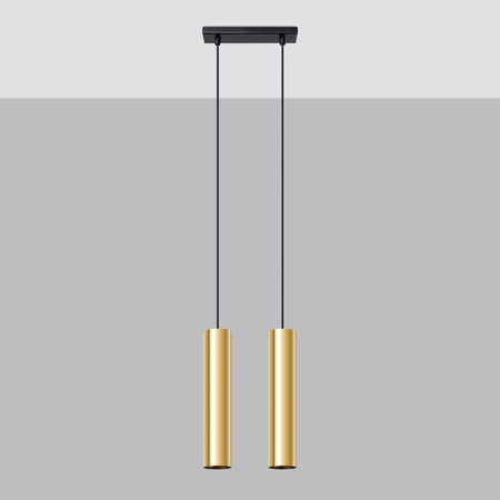 Sollux Lighting Lampa Wisząca LAGOS 2 złoty połysk SL.1241