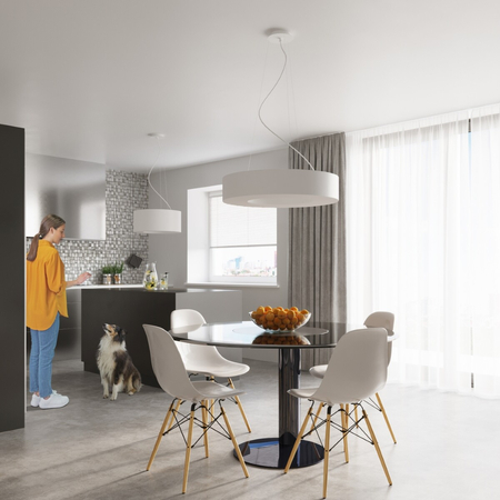 Sollux Lighting Żyrandol SATURNO 90 biały SL.0795