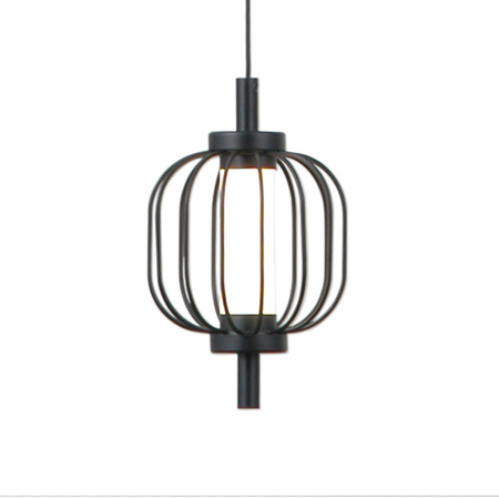 Lampa wisząca Italux Pedro PND-34405-1-BK Czarny mat, chrom