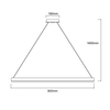 Lampa wisząca Midway duża shiny 1xLED złota LP-033/1P L GD Shiny