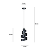 Lampa wisząca SAGA 1 BLACK Emibig 352/1 czarny