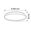 Plafon Zuma Line ORO-NUBE-BLACK-36W-DW