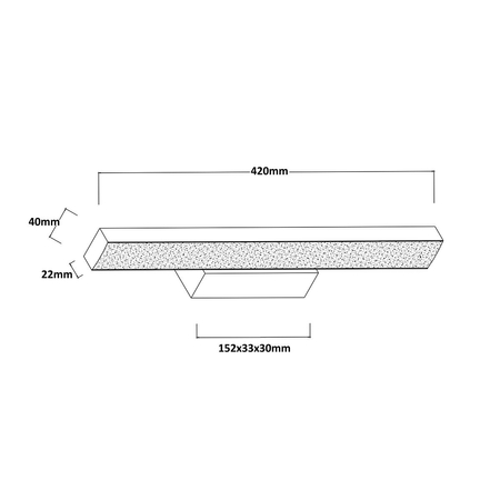 Light Prestige Kinkiet Aqua 42 cm czarny IP44 LED CCT LP-987/1W S BK
