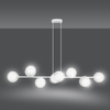 Lampa wisząca ROSSI 8 WH TRANSPARENT Emibig 877/8 biały