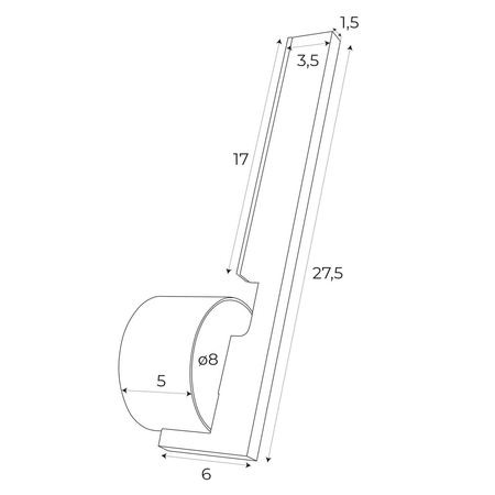 MAXLIGHT W0345 KINKIET MERANO I ZŁOTY