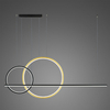 Lampa wisząca Linea No.4 60/40cm czarnozłota 3k