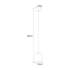 Lampa wisząca Kaja ABRO K-5600 czarny, biały