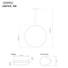 Lampa wisząca Ledowe Okręgi No.1 X 100cm 3k złota Dali