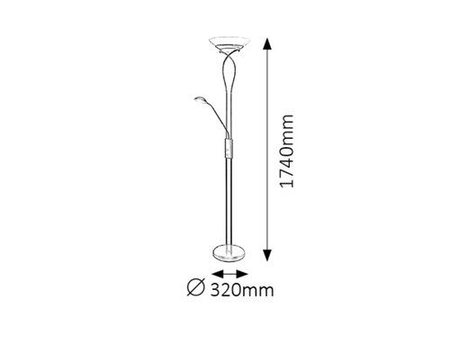 Lampa podłogowa Rabalux Gamma Trend 4554 czarny matowy