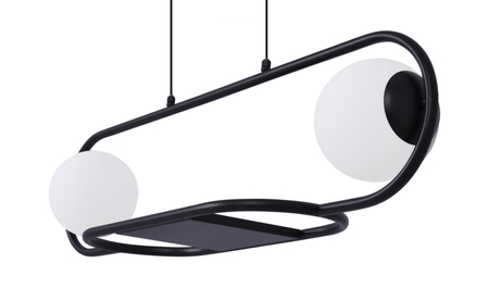 Lampa wisząca FINESTRA Kaja K-4961 biały/czarny