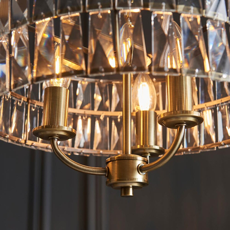 Lampa wisząca Endon Lighting Clifton 106243 mosiądz