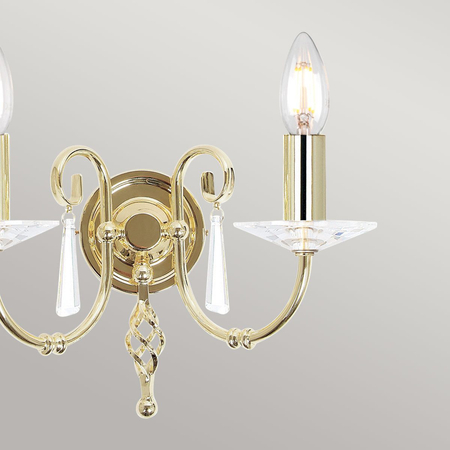 Kinkiet Elstead Lighting Aegean mosiądz AG2-POL-BRASS