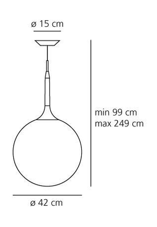 Lampa wisząca Artemide 1051010A Castore 42