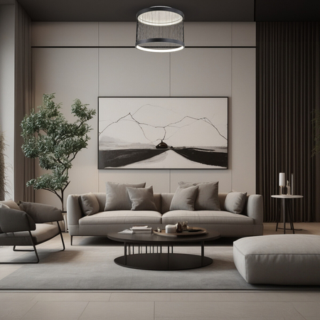 Milagro Lampa sufitowa Guarda 43W LED śr. 51cm ML0528 CZARNY