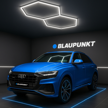 Lampa LED Hexagon Blaupunkt 79W geometryczny panel sufitowy led 4000K CRI90 w kształcie plasta miodu