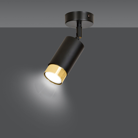 Lampa sufitowa HIRO 1 BL/GOLD Emibig 965/1 czarny/złoty