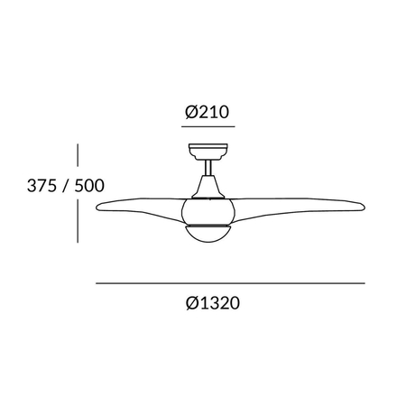 Wentylator sufitowy LEDS-C4 76037 LED Helix 132cm 3000K Pilot