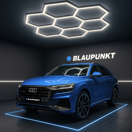 Lampa LED Hexagon Blaupunkt 216W geometryczny panel sufitowy led 4000K CRI90 w kształcie plasta miodu