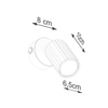 Sollux Lighting Kinkiet KARBON biały z włącznikiem SL.1541
