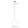 Lampa wisząca ISLA Kaja K-4912 biały/czarny