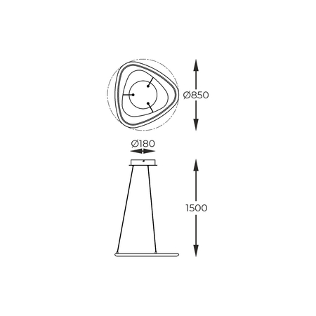 Lampa wisząca Zuma Line MD3888-1L-3BCT GETAFE LAMPA WISZĄCA CZARNY CHROM/BLACK CHROME