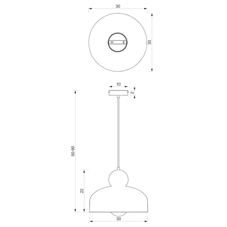 Milagro Lampa Wisząca HARALD GOLD/NAVY BLUE 1xE27 MLP7695 GRANATOWY / ZŁOTY