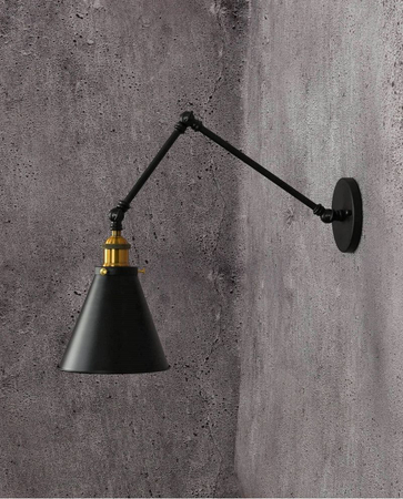 Kinkiet Lumina Deco LDW-B007-2-BK Rubi W2
