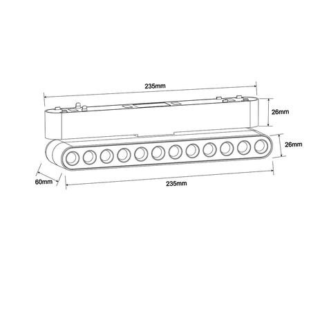 Light Prestige Reflektor Magnetic Slim Blaze 12W LED 4000K biały LP-616-MAG SLIM 12W 4WH
