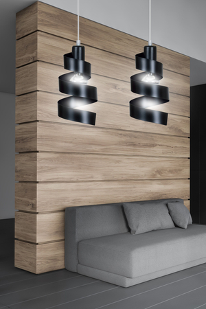 Lampa wisząca SAGA 2 BLACK Emibig 352/2 czarny
