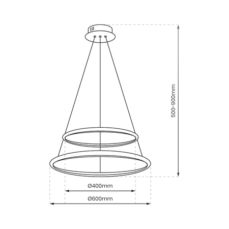 Milagro Lampa wisząca HOOP BLACK 51W LED ML1542 CZARNY