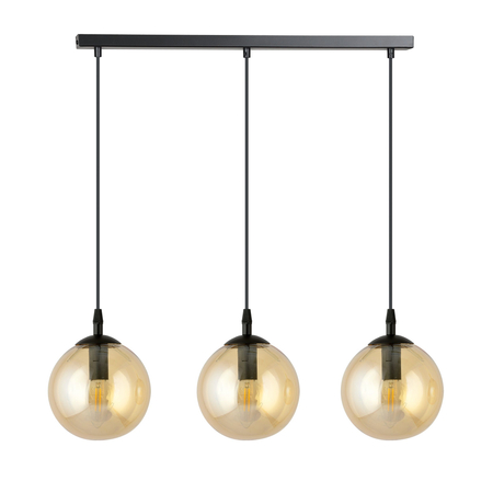 Lampa wisząca COSMO 3 BL MIODOWY Emibig 713/3 czarny/złoty