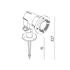 SANDE 1593 BLACK LED 8,3W 3000K SPIKE