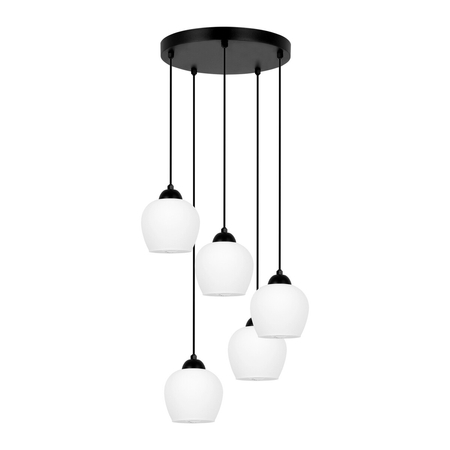 Lampa wisząca Kaja ABRO K-5602 czarny, biały