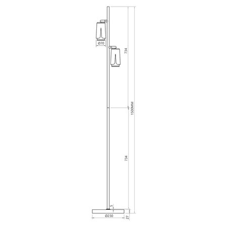 Milagro Flower Chrome Lampa Podłogowa 2xGU10 Biały ML0277 BIAŁY + CHROM