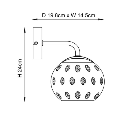 Kinkiet Endon Lighting Dimple 91970 mosiądz