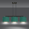 Lampa wisząca HILDE 3 BL GREEN Emibig 1051/3 zielony