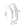 Kinkiet AQForm Camber Square Rift LED Wall Biały Struktura