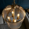Lampa wisząca Endon Lighting Lambeth Ribbed 106711 mosiądz