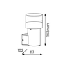 Eko-Light Kinkiet Ogrodowy Mia 1xE27 IP44 EKO1705 CZARNY