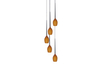 Lampa wisząca IZZA 5 AMBER Azzardo AZ1231 bursztynowy