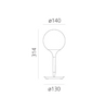 Lampa stołowa Artemide 1044110A Castore 14